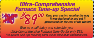 $89 Ultra-Comprehensive Furnace Tune-Up