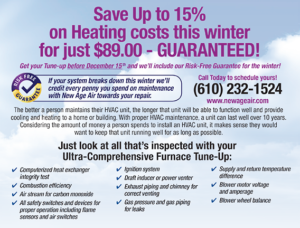 Save up to 15% on heating costs this winter for just $89.00 guaranteed
